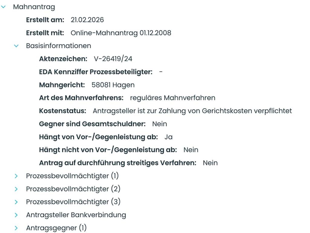 Gerichtliches Mahnverfahren Automatisierung Legal Tech