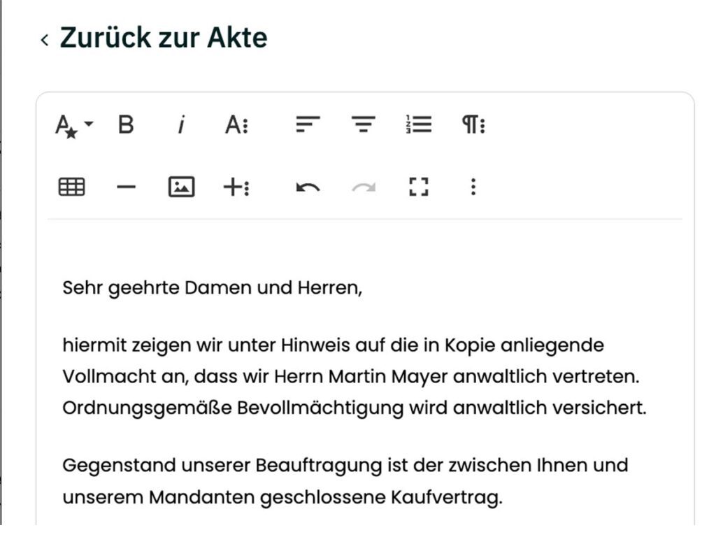 Legal Tech Texteditor Word