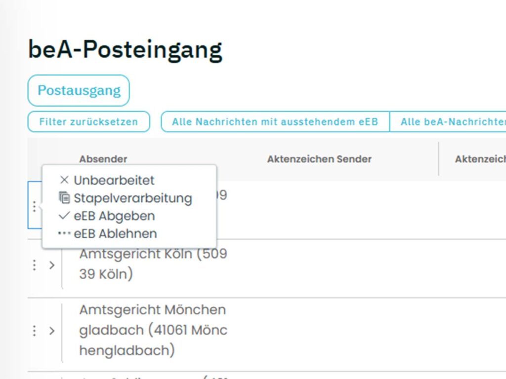 Legal Tech beA Automatisierung